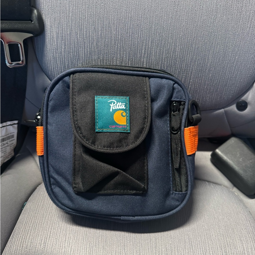 Patta x Carhartt Utility Crossbody Bag Black Orange Streetwear Techwear